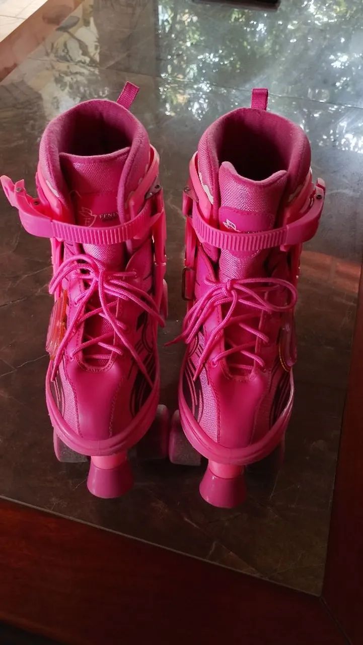 Patins fênix Rosa  - Foto 3