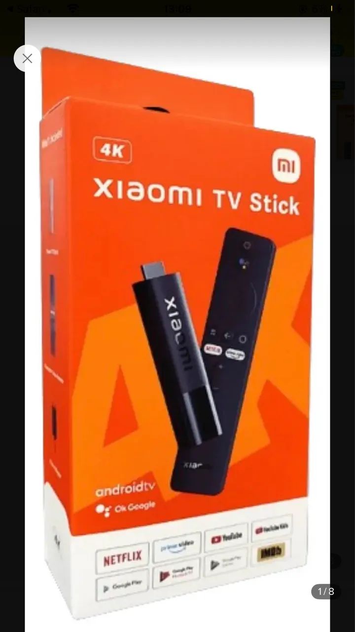 TV STICK XIAOMI 4K controle de voz