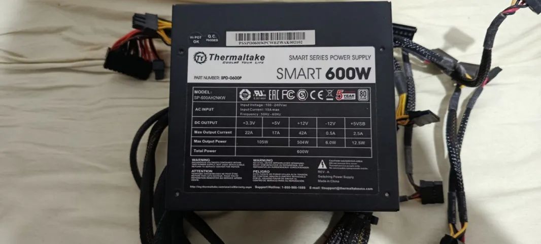 Fonte Thermaltake Smart 600w 80 plus - Foto 2