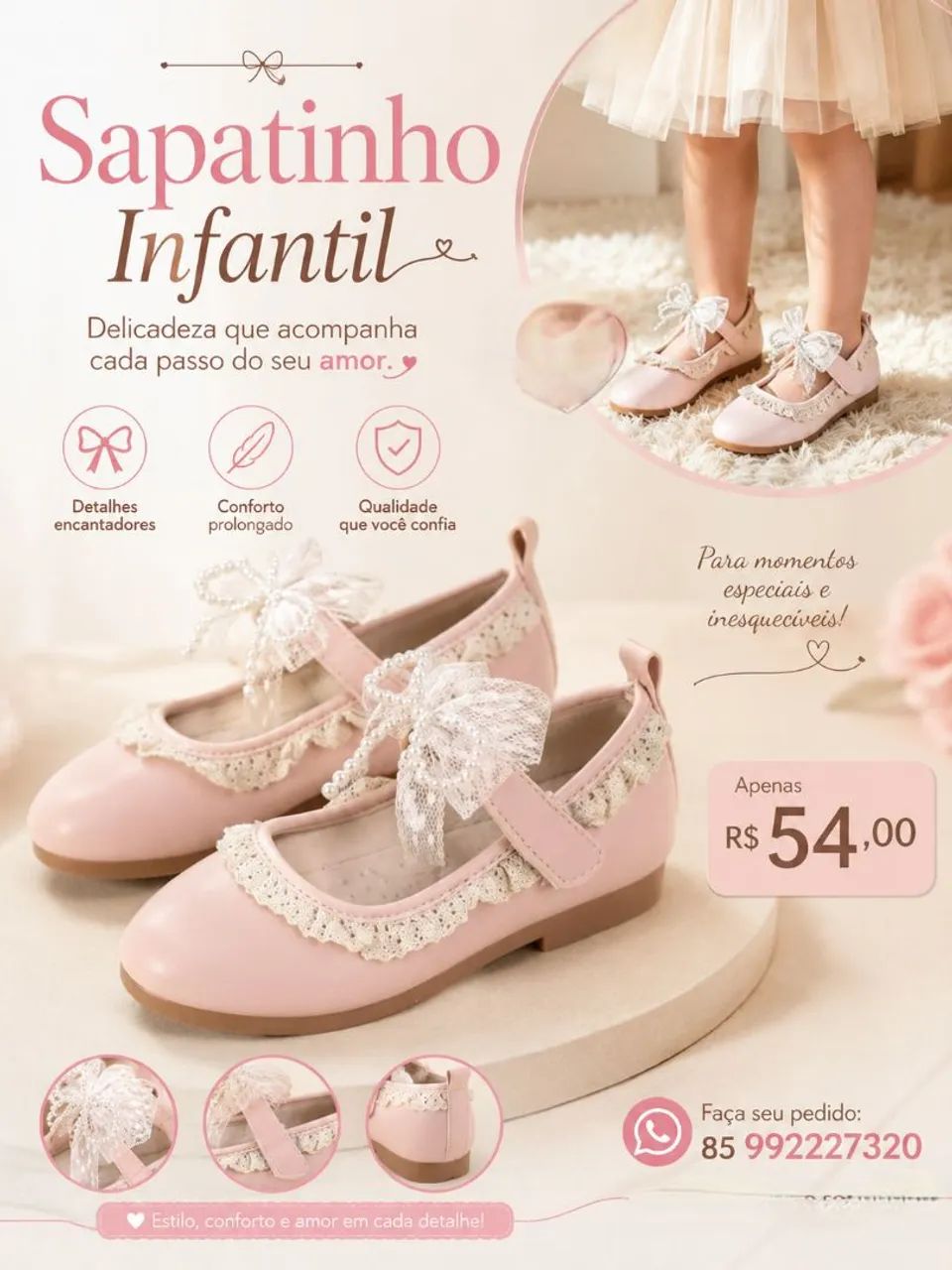 Sapatinho infantil/ luxo / 34/35 infantil  - Foto 3