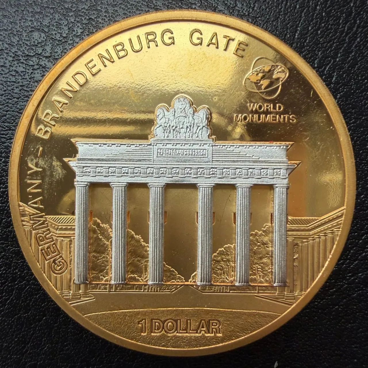 Moeda de 1 Dólar Portão de Brandemburgo  - Foto 2