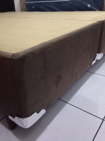 Base Box Queen Size em Suede Marrom - Foto 3