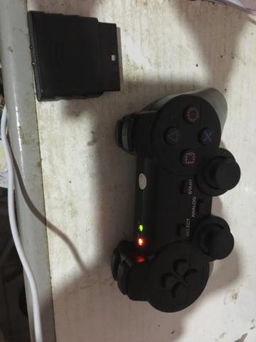 Controle sem fio PS2 usado apenas 1x