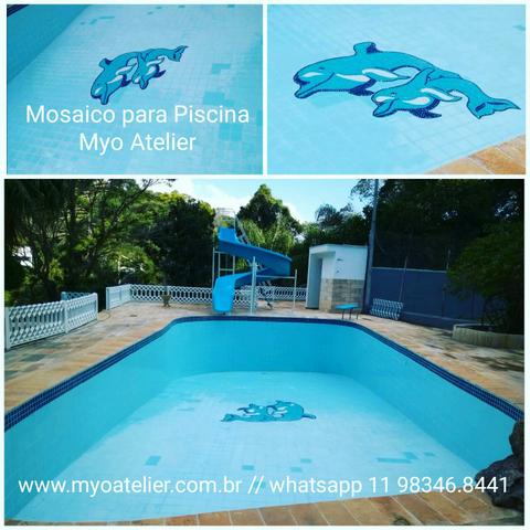 Âncora Mosaico, piscina, golfinho, mandala, piso mosaico - Foto 2