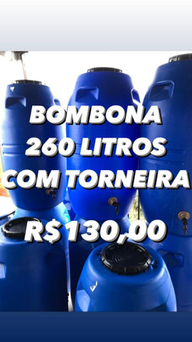 Tambor/bombona 240 litros c/torneira novinhas exatamente como nas - Foto 5
