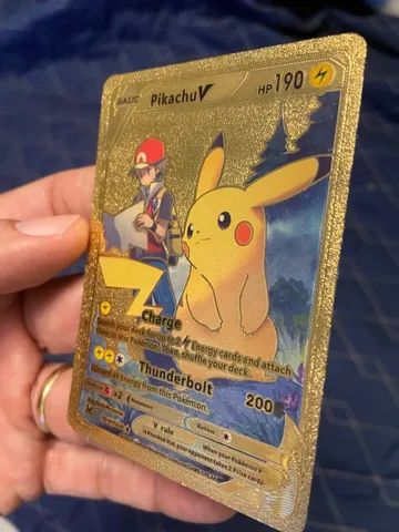 Carta Dourada Pokémon - Pikachu - Hobbies e coleções - SIM, Feira