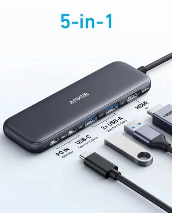 Hub Usb-c 5 em 1 Multi-portas ANKER 332 - Foto 2