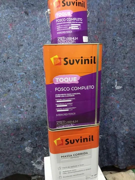 Kit Tinta Suvinil Fosco Completo + Massa Corrida - Foto 3