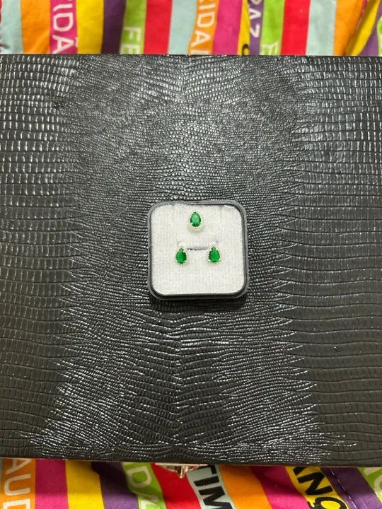 Conjunto de brincos e pingente em prata 925 - Foto 2