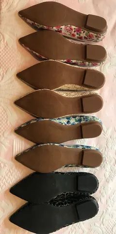 Sapatilhas feminina,  marca preciosa, rendadas e com brilho, nº 38, nunc - Foto 2