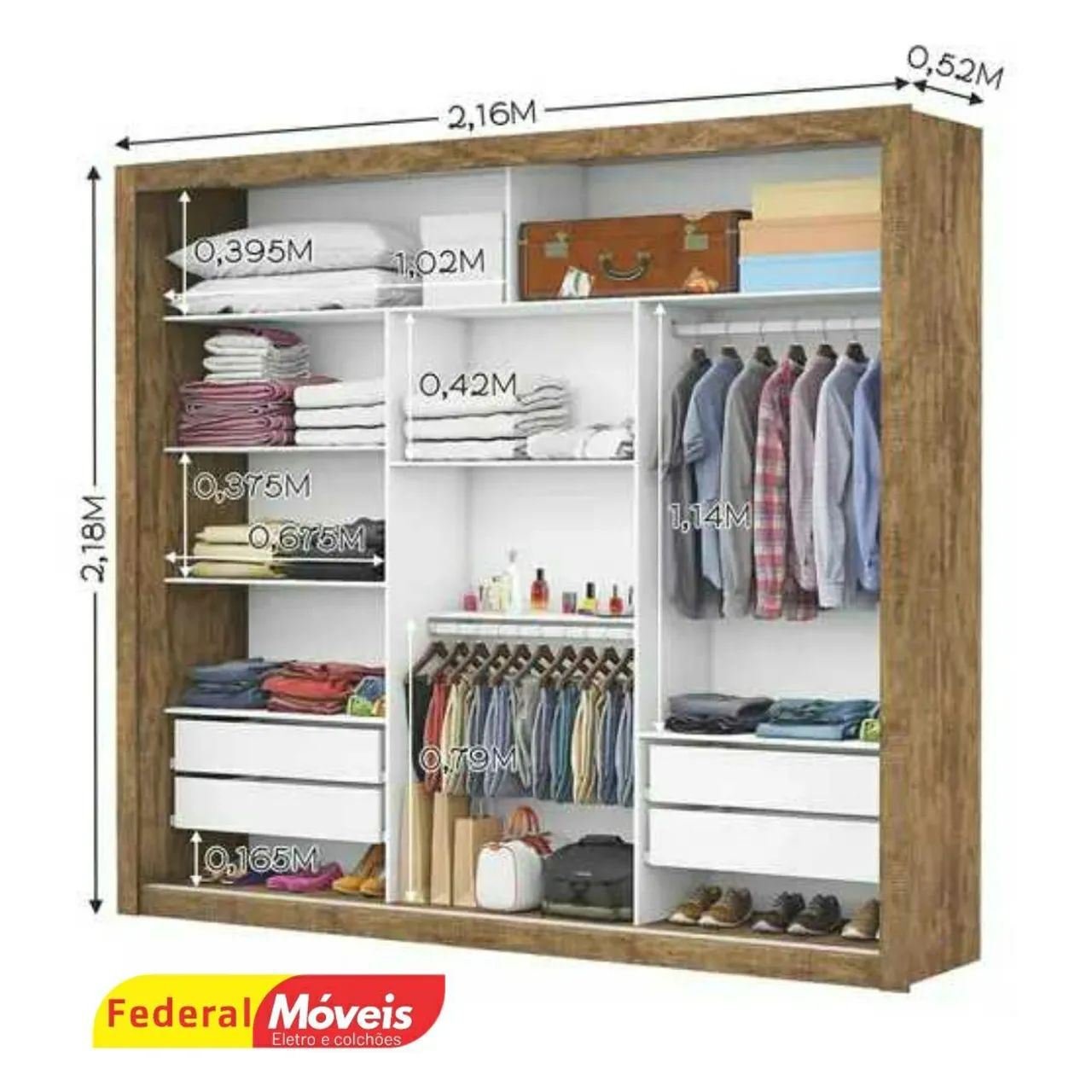 Guarda Roupa com Portas de Correr Novo Fazemos Entrega  - Foto 2