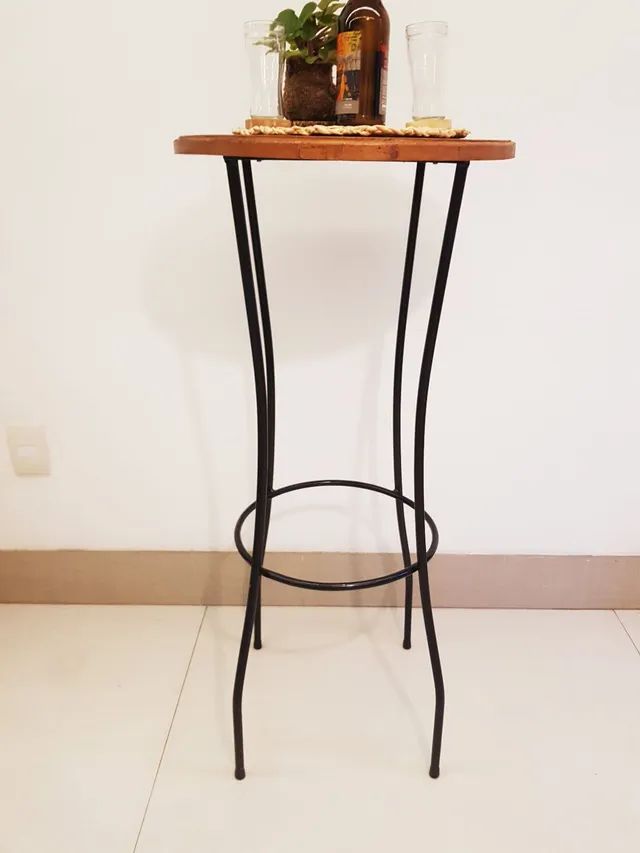 Mesa Bistrô Fixa Tampo 50cm Rústica  - Foto 4