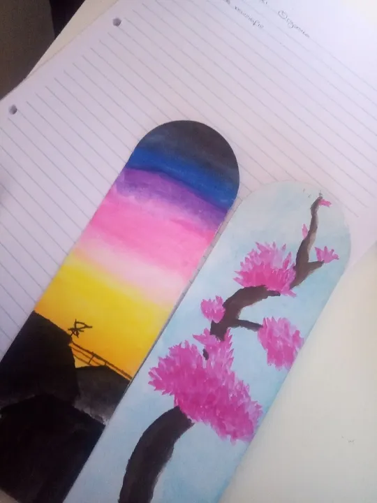Marca Página pintados a Aquarela cenas de Paisagem