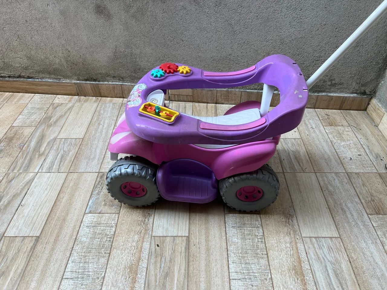 Velotrol carrinho menina rosa perfeito estado  - Foto 3