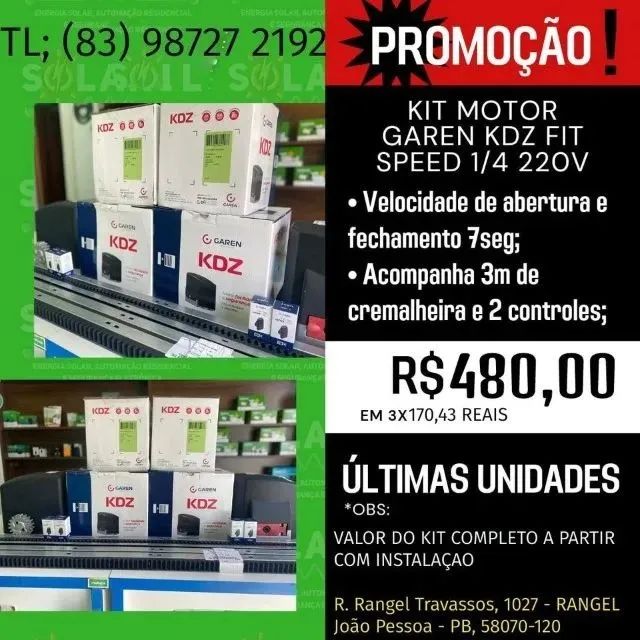 Motor para portão 480,00 Garen kdz speed 400kg instalado