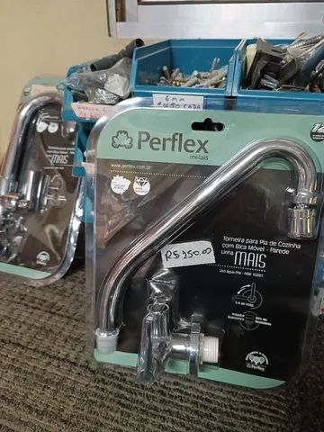 Torneira Perflex metais Cozinha Parede  - Foto 3