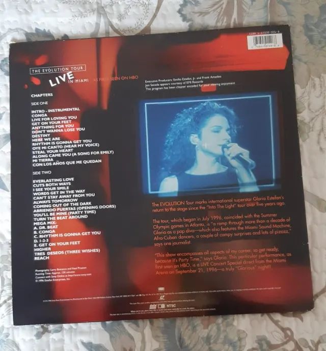 Laser Disc- Gloria Estefan The Evolution Tour Live In Miami - Foto 2