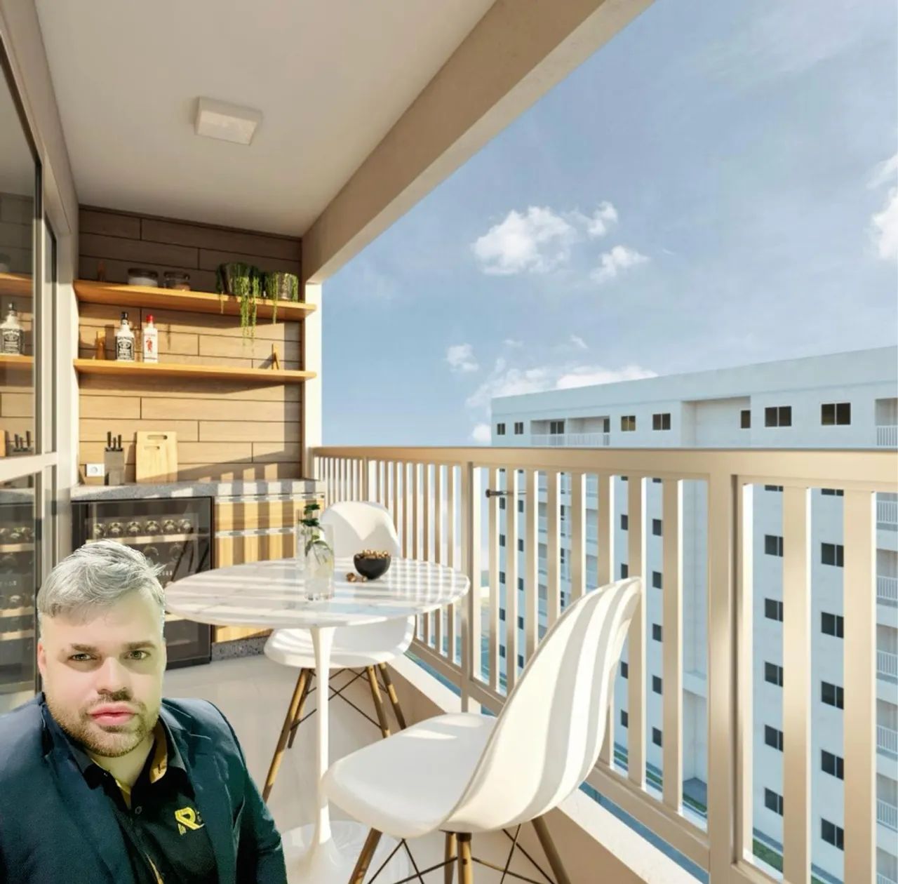 Apartamento moderno com varanda de 2 e 3 quartos em Paulista.