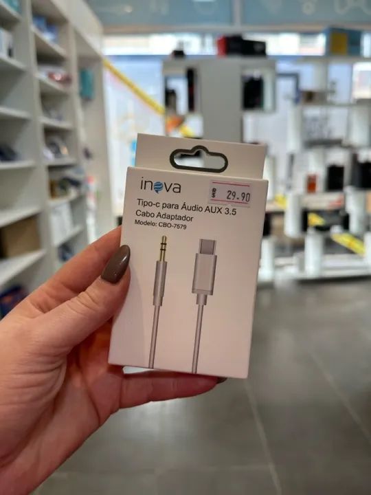 Cabo Adaptador Tipo-C para Áudio AUX 3.5 Inova