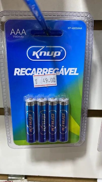 Pilha Recarregável Com 4un AAA (kp-4800aaa) - Knup Loja Coimbra Computadores Entregamos