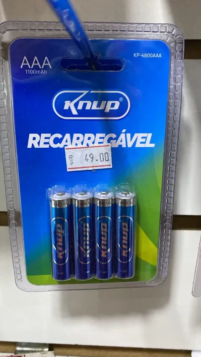 Pilha Recarregável Com 4un AAA (kp-4800aaa) - Knup Loja Coimbra Computadores Entregamos