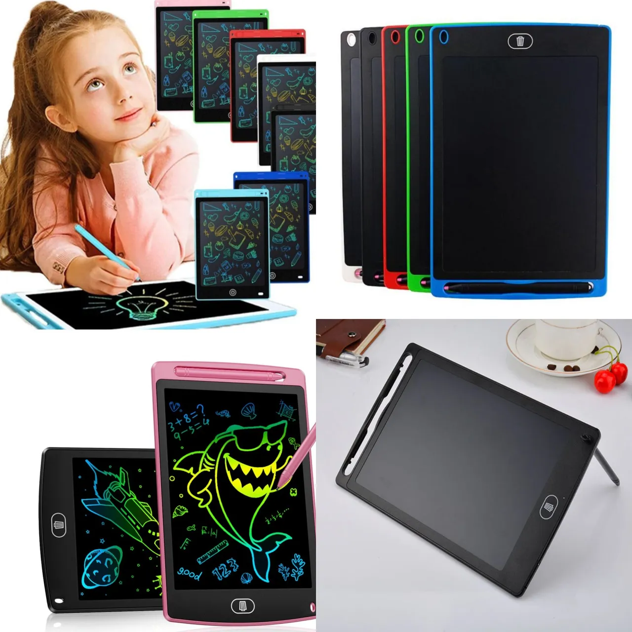 Tablet Desenho Infantil - Apagável LCD - Brinquedo Educativo