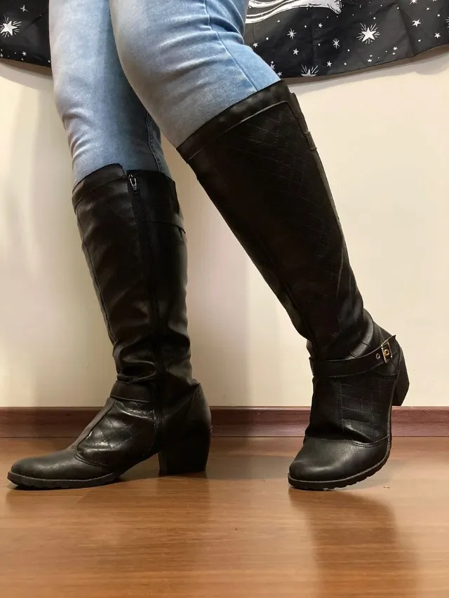 Bota De Couro Feminina Montaria Forrada 39