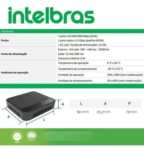 Modem Óptico Pon Lan 1P - Intelbras ONU R1 - Foto 6