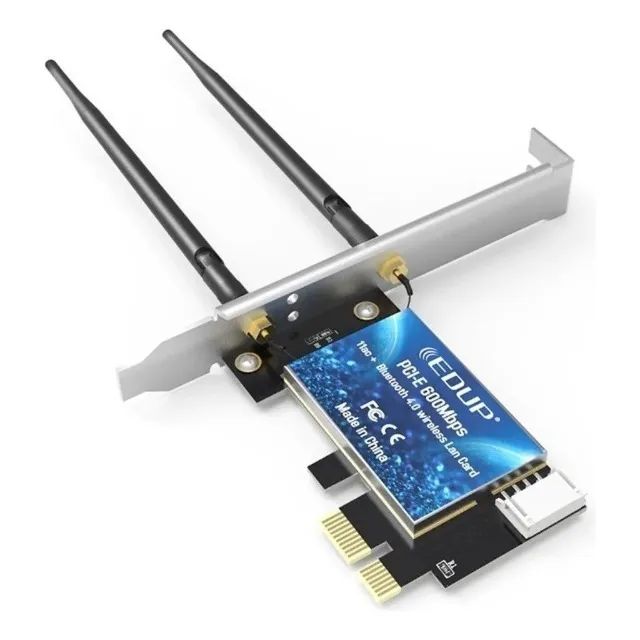 Placa De Rede Pci Wi-fi Dual Band 2.4g\5ghz Bluetooth Pc 1200M - Foto 3