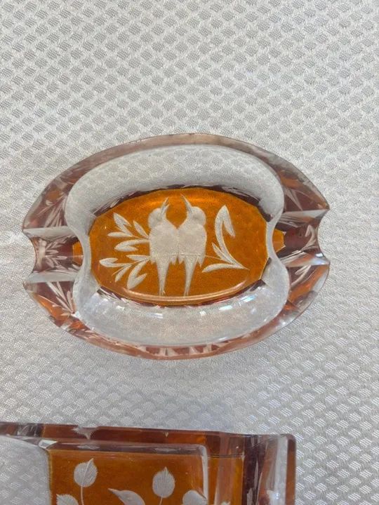 Conjunto vintage de cristal âmbar alemão (1930) - Foto 4