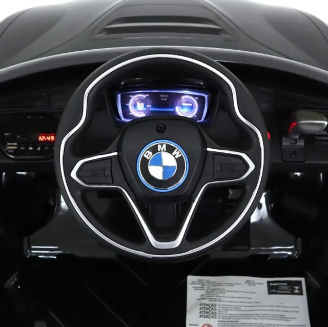 Carrinho Elétrico Infantil Bmw I8 12V Preto Garantia e Nota Fiscal - Foto 4