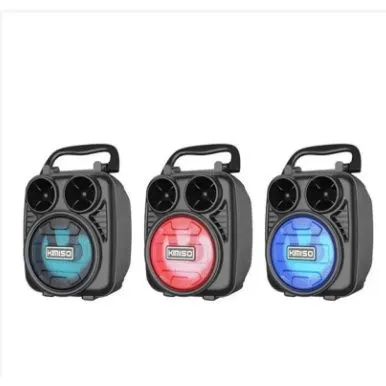 Caixa de Som Portátil Kimiso com LED e Bluetooth