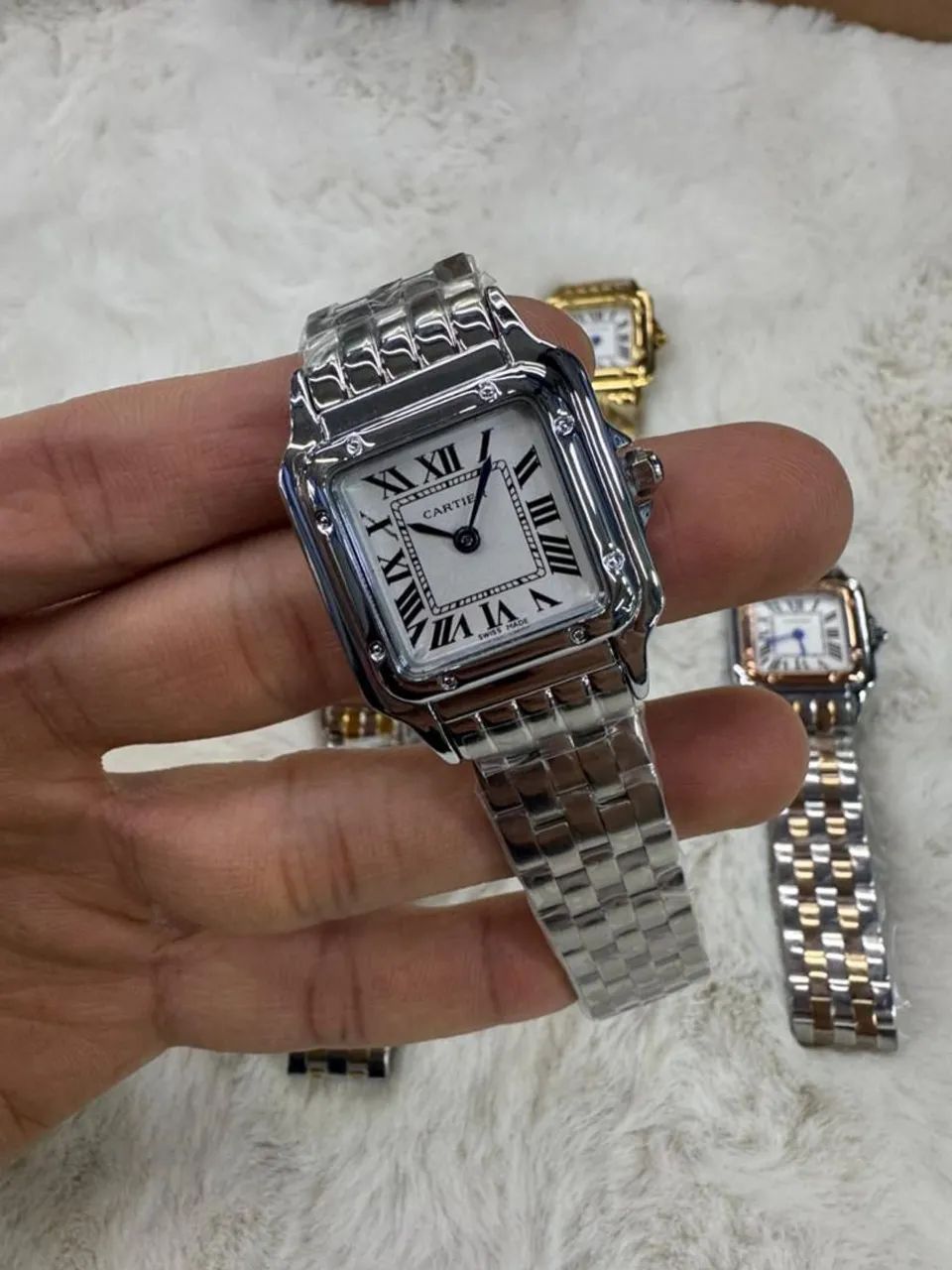 Relógio Estilo Cartier Panthère em Aço Inoxidável  - Foto 4