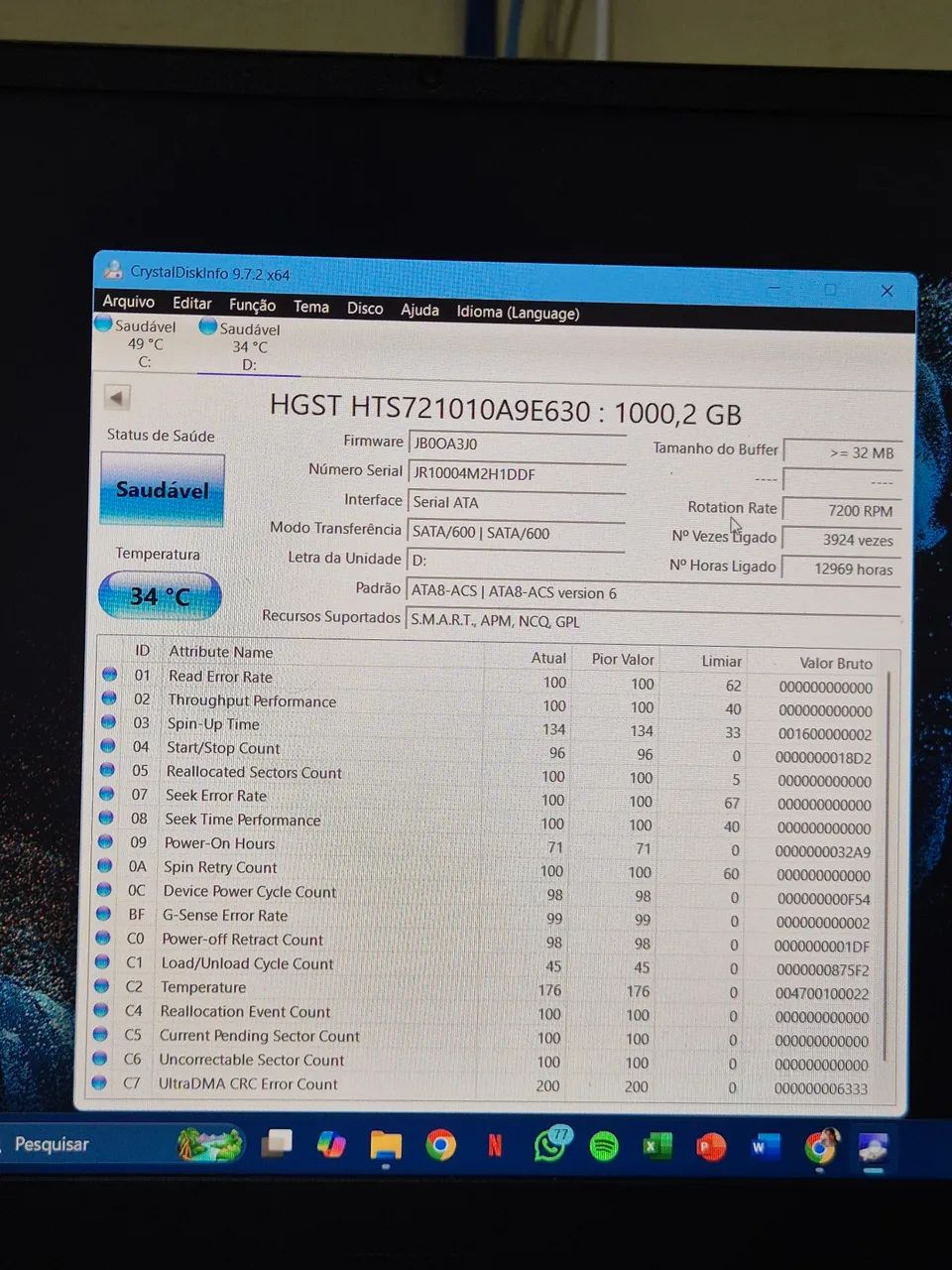 HD de notebook 1Tb - Foto 3