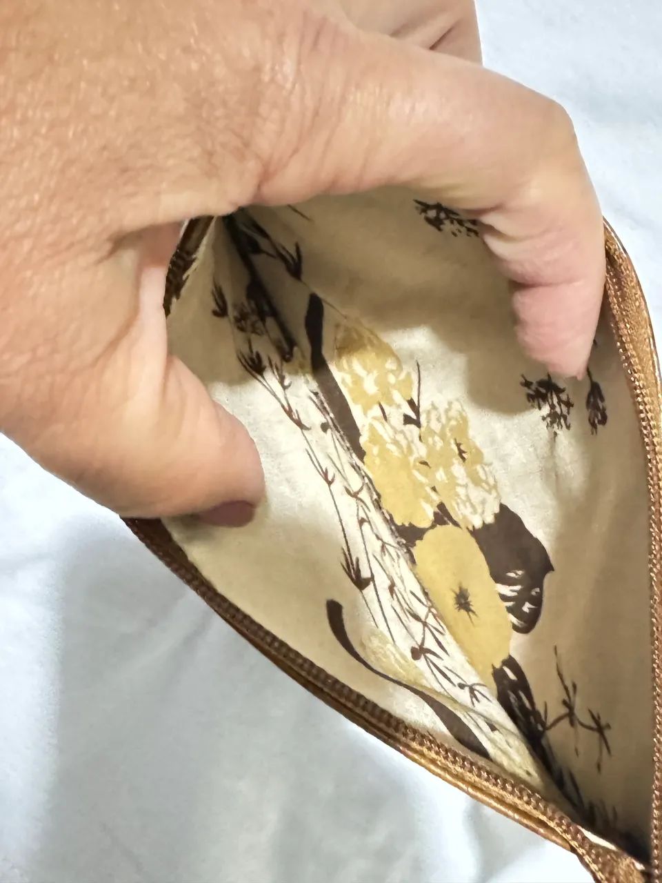 Bolsa CLASSE COURO caramelo pequena - Foto 3