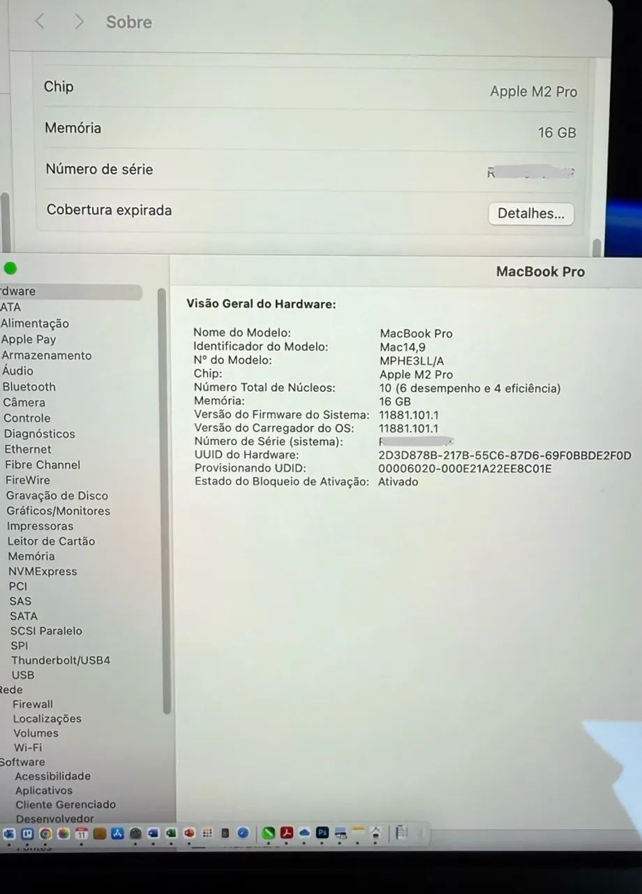 MACBOOK PRO M2 PRO - 16 RAM  - 512GM - TELA 14 -  PRATA - SEMINOVO - Foto 2