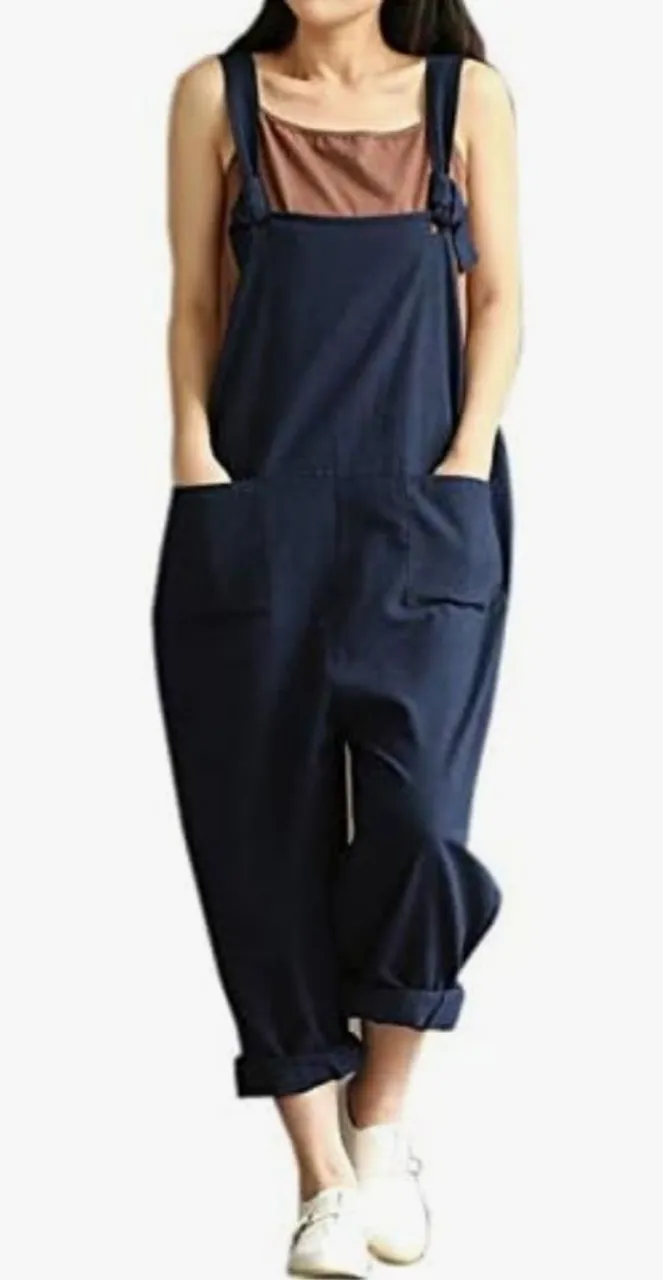 Macacão Feminino Azul escuro - Novo