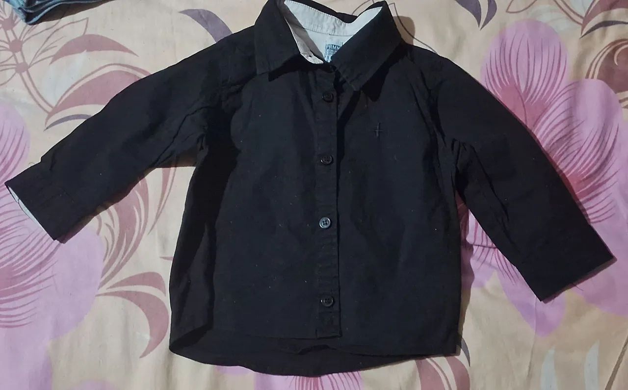 Lote menino 1 ah 2 anos blusas sociais, calças e shrts - Foto 6