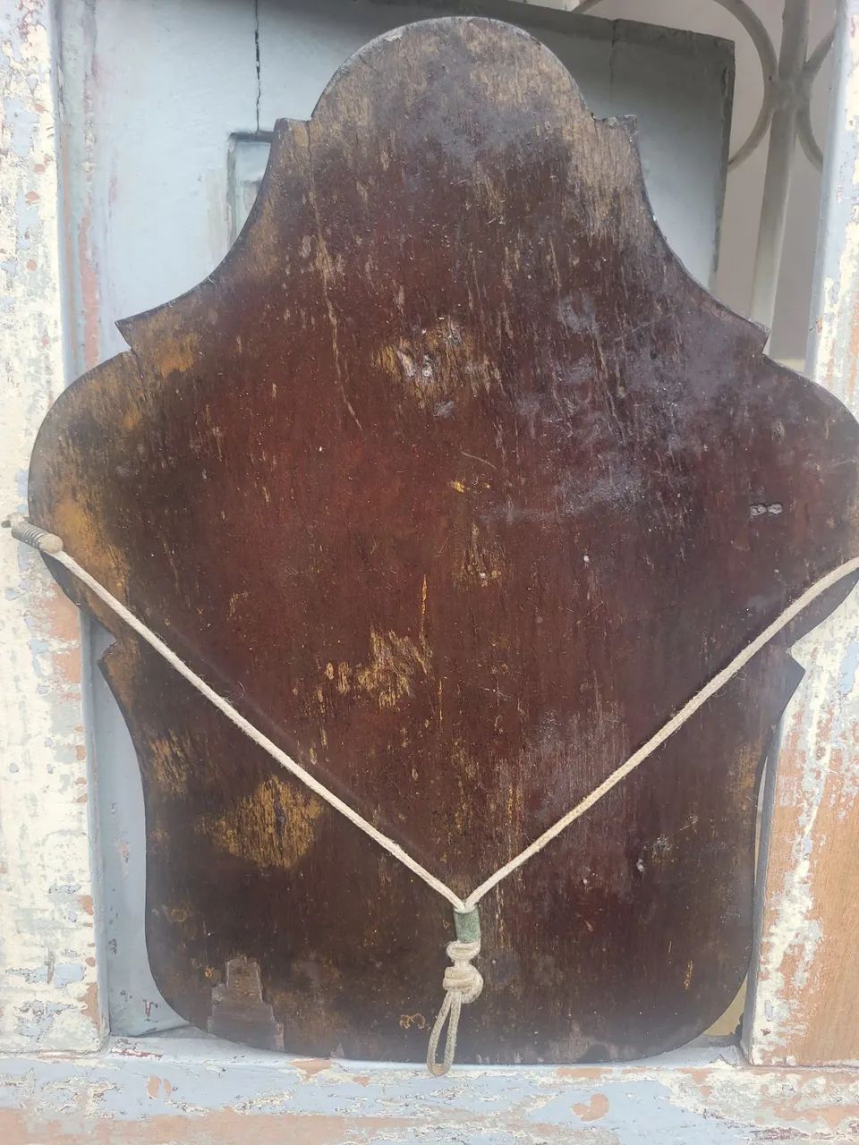 Antigo Painel em Madeira com Escultura de São Jorge - Foto 6