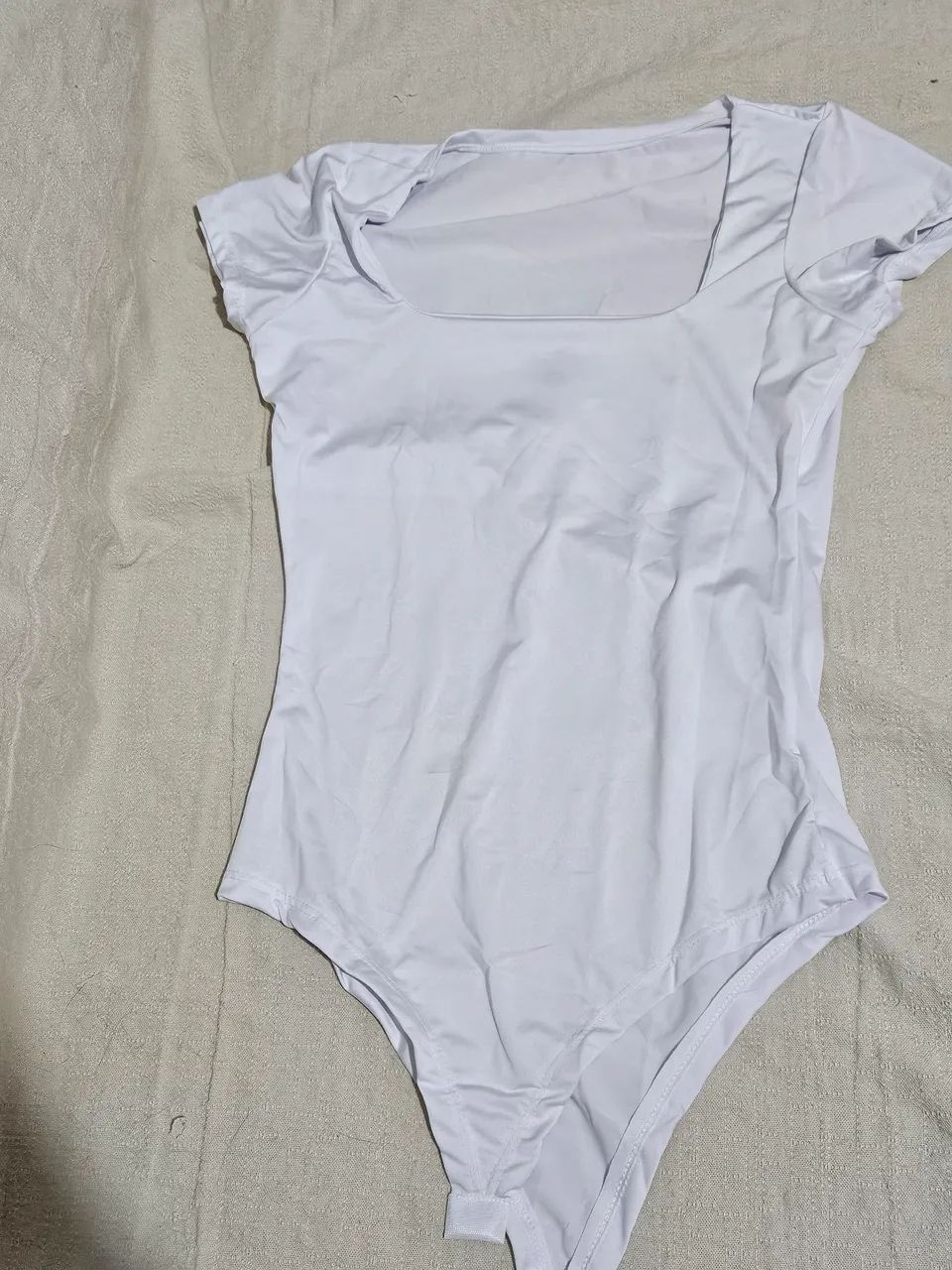 Body Branco De Malha 