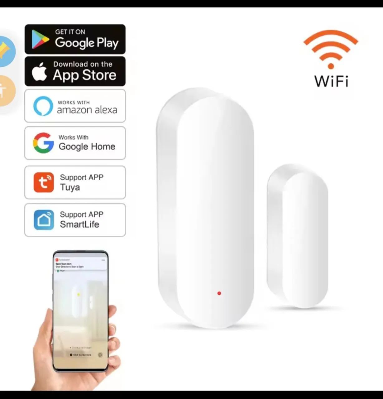 Sensor de Porta/Janela Inteligente Wi-Fi