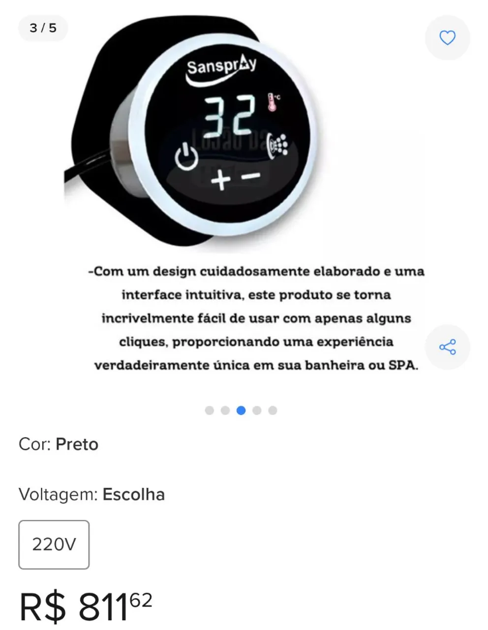 Aquecedor de hidromassagem nunca usado