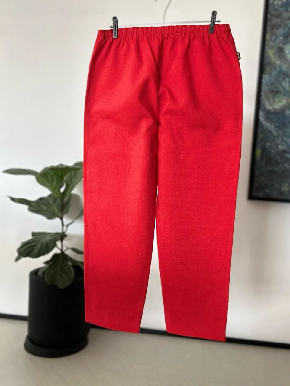calça de linho vermelha 44 cgc - Foto 4