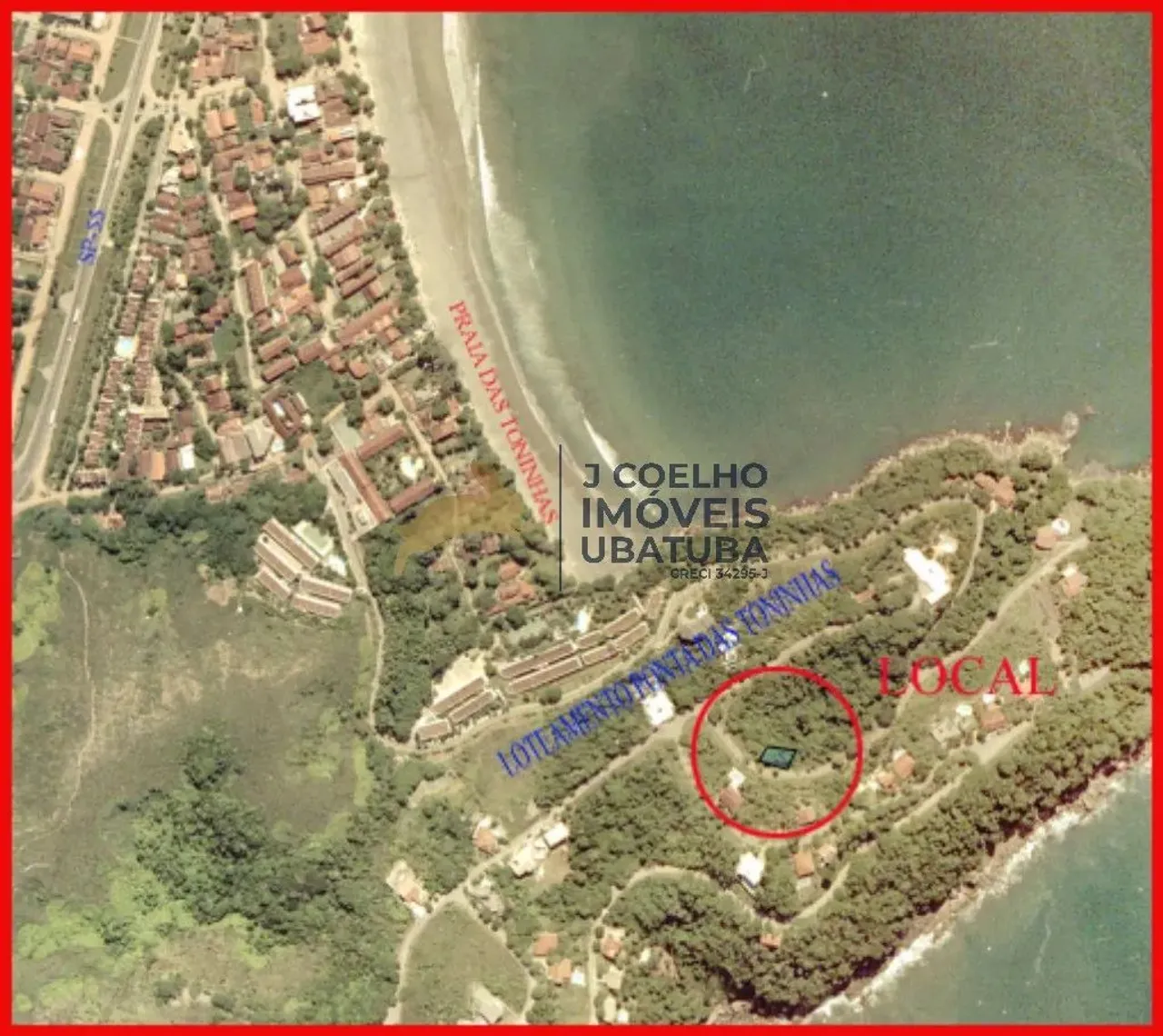 Terreno a venda dentro de condomínio na Praia das Toninhas, Ubatuba/SP
