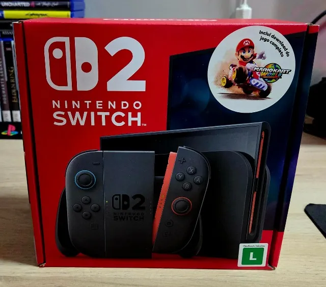 Nintendo Switch 2 Bundle Mario Kart Word Novo Lacrado Nacional Nota Garantia *Trocas*