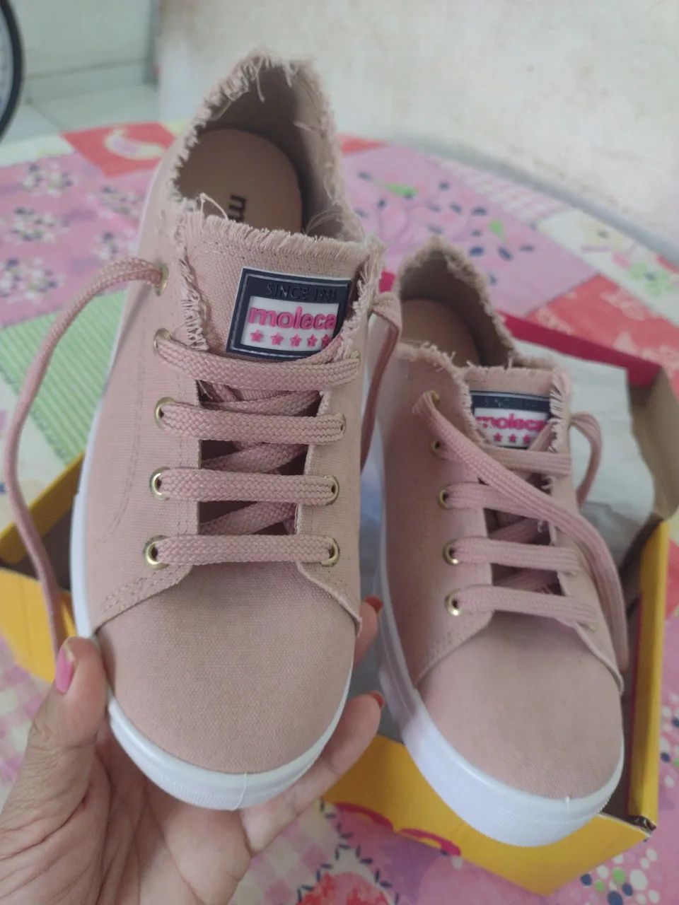 Tênis Feminino Rosa da moleca(novo) - Foto 2