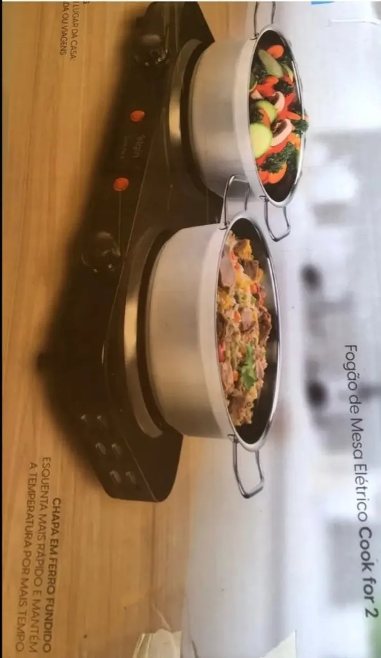 Fogão de Mesa Elétrico Cook for 2 Elgin