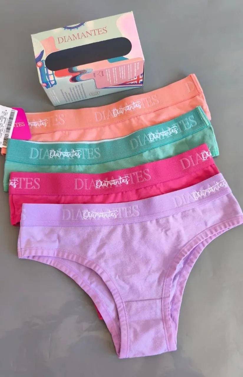 Calcinhas da Diamantes kit com 4 unid algodão 