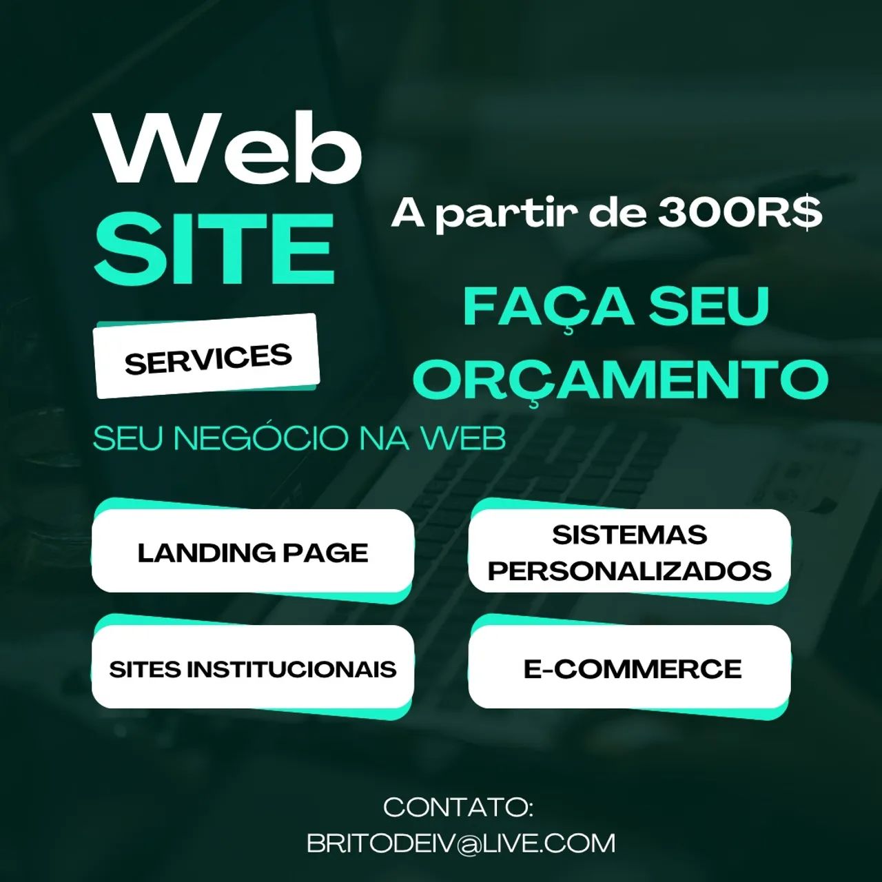 Crie seu site a partir de R$ 300!