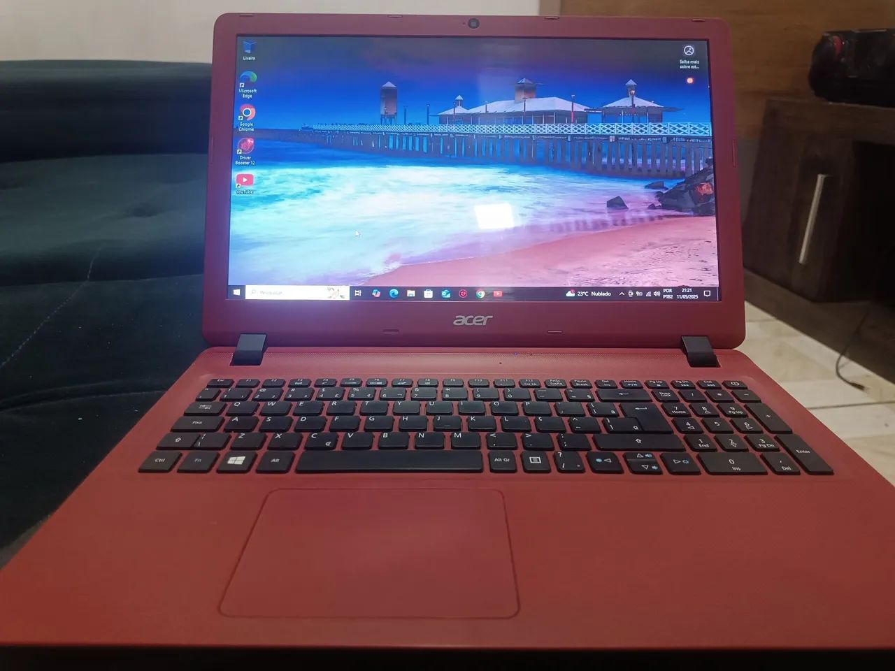 Notebook Acer Vermelho processador i5 sexta geração tela 15.6 teclado numérico  - Foto 4